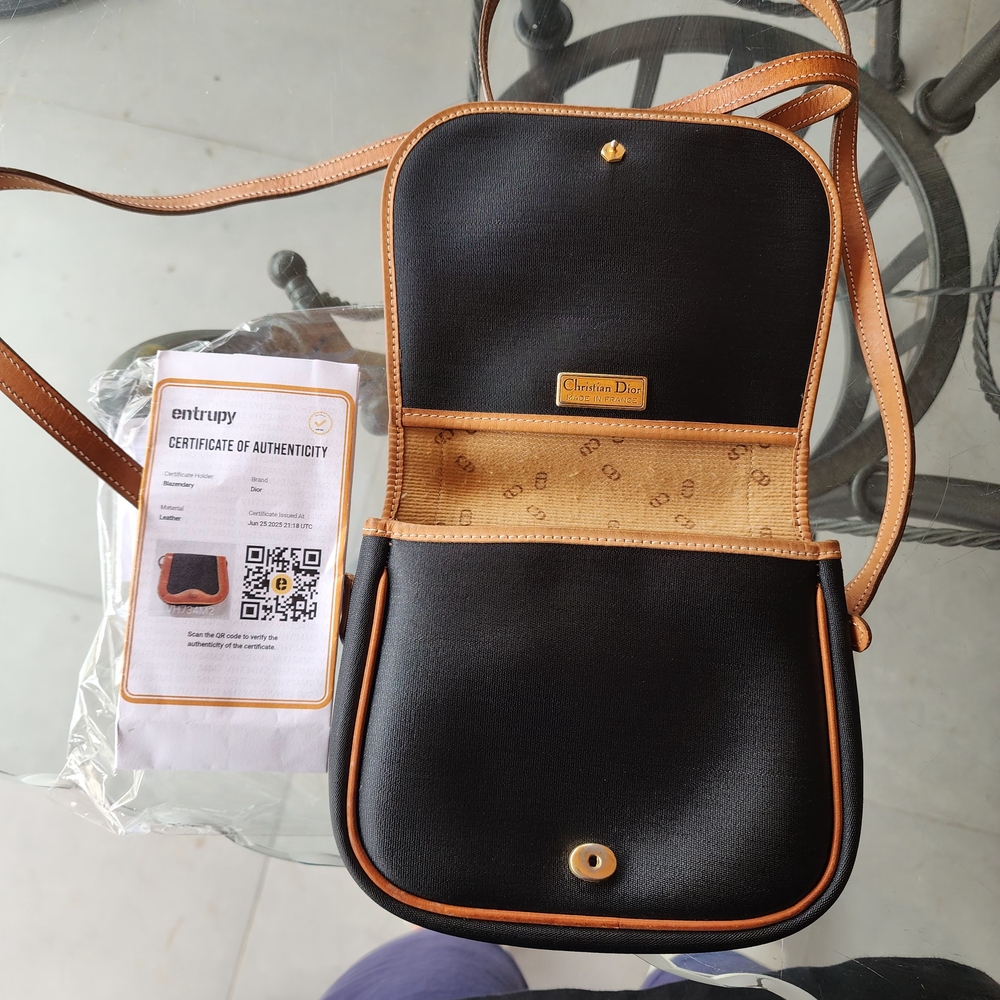 Dior Black and Tan Crossbody Bag